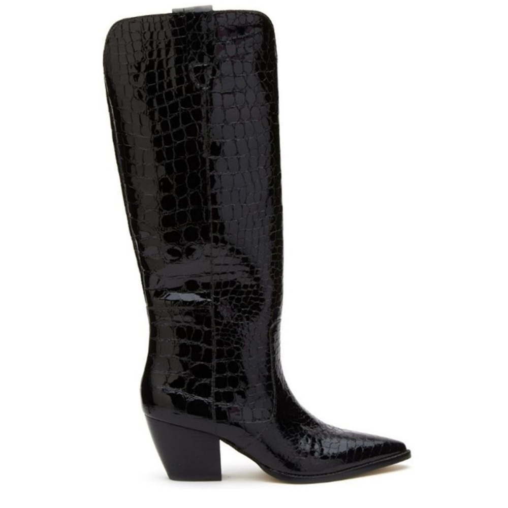 Matisse stella black crocodile cowboy boots size 7